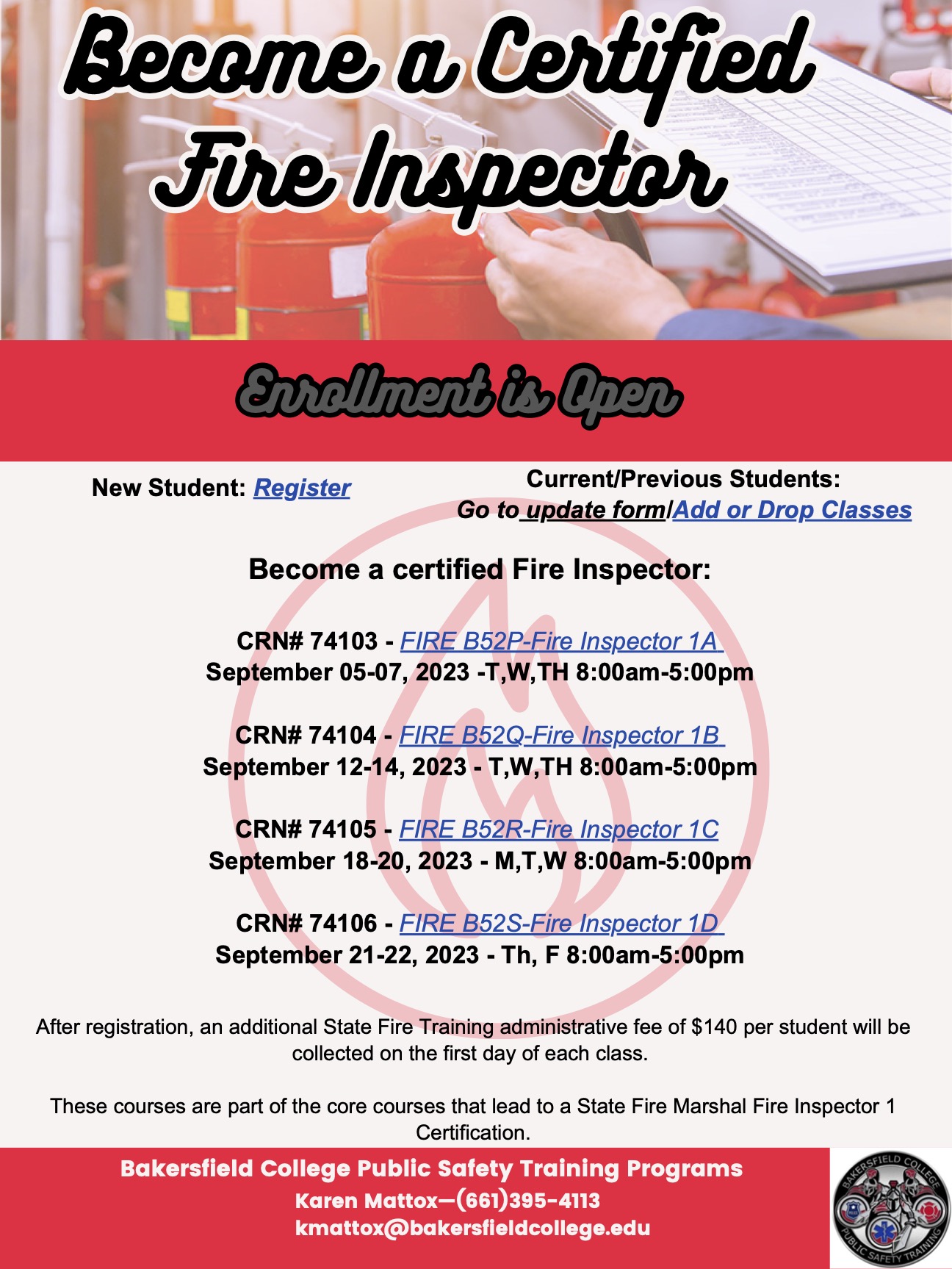 Fire Inspector Series @ Bakersfield College – California Fire Technology  Directors